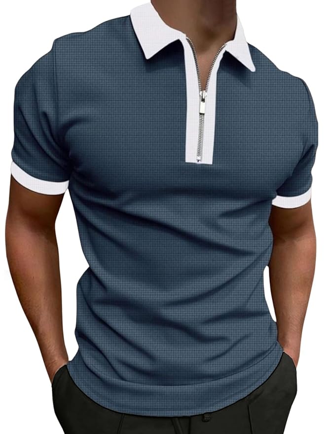 Monaco Crest Zip Polo