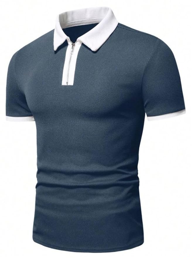 Monaco Crest Zip Polo